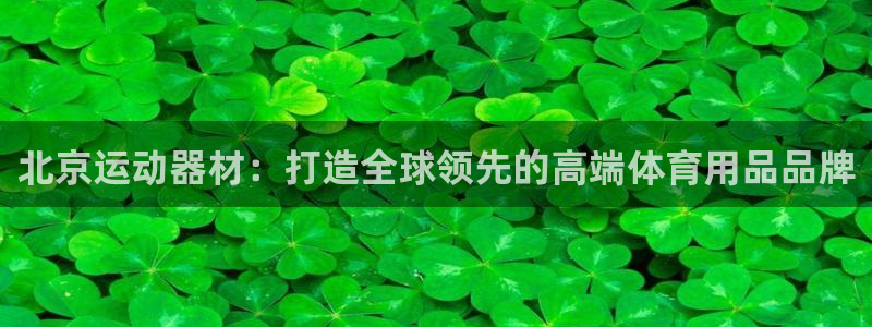 意昂4娱乐网站：北京运动器材：打造全球领先的高端体育