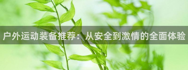 意昂体育4招商电话地址：户外运动装备推荐：从安全到激