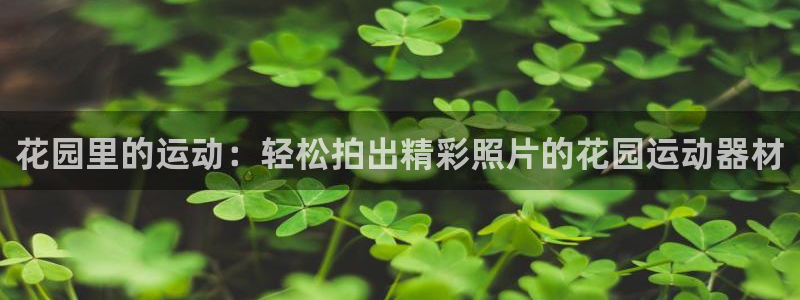 意昂体育4平台是正规平台吗：花园里的运动：轻松拍出精