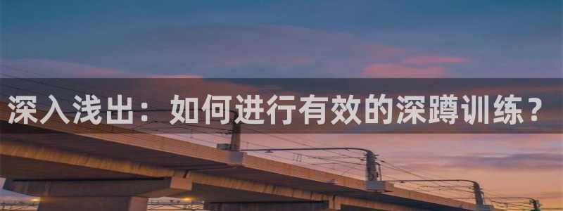 意昂体育4平台APP：深入浅出：如何进行有效的深蹲训练？